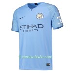 Camisolas de Futebol Manchester City Equipamento Principal 2018/19 Manga Curta